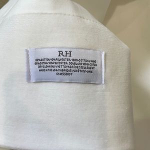 RH White Velvet curtain panel - never used
